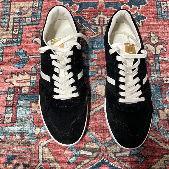 NWT TOM FORD Suede Leather Low Top Sneakers in Black size 12 - Picture 8 of 13